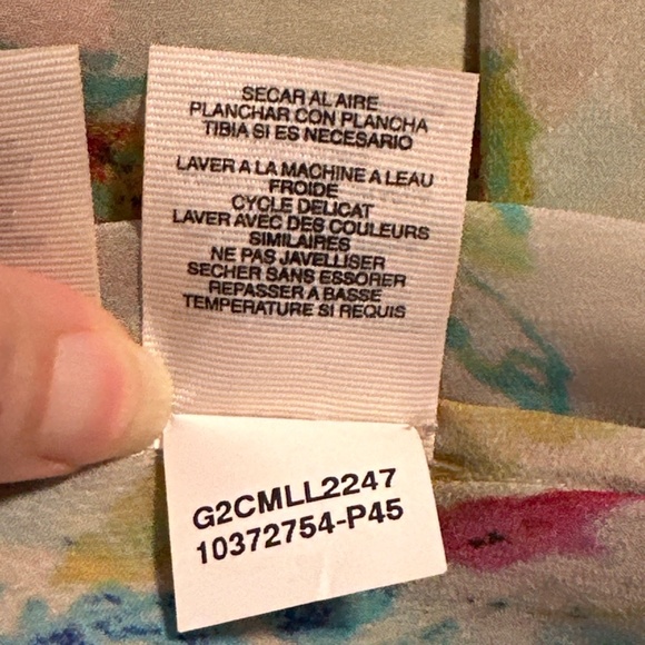 Sheer Oversized Feather Print Rachel Roy Blouse Medium Hi-Low hem Button-up Boho - Picture 7 of 9